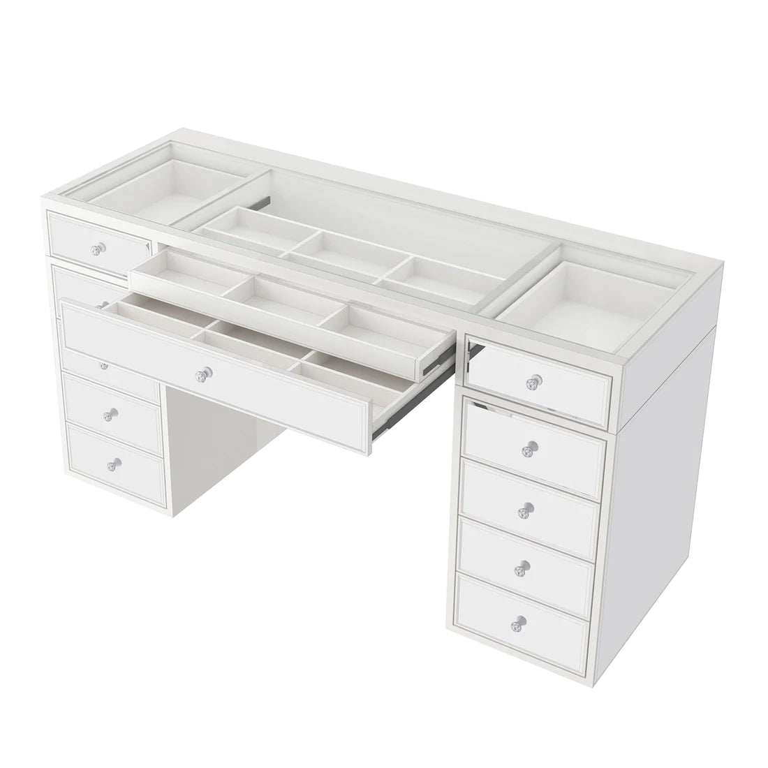 SlayStation® Luxe Premium Mirrored Vanity Table