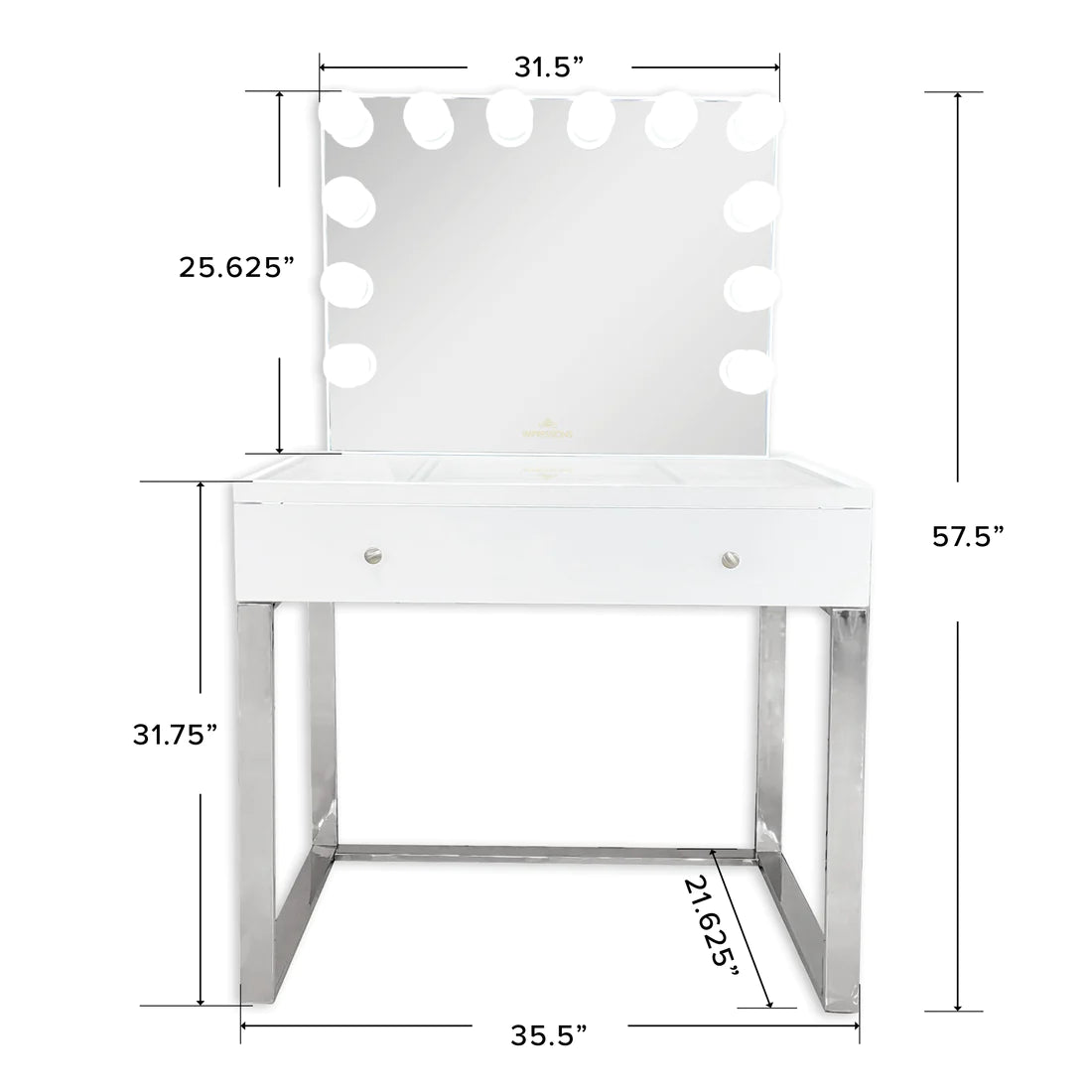 SlayStation® Scarlett Vanity Table + Vanity Mirror Bundle