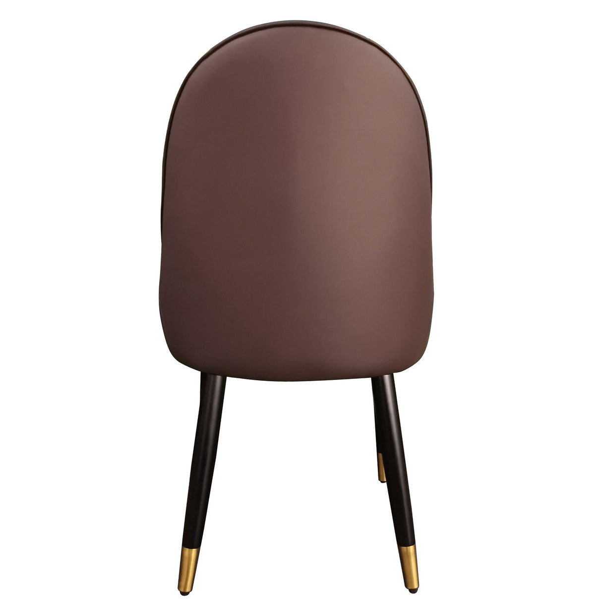 PU Black powder coated legs Dining chair