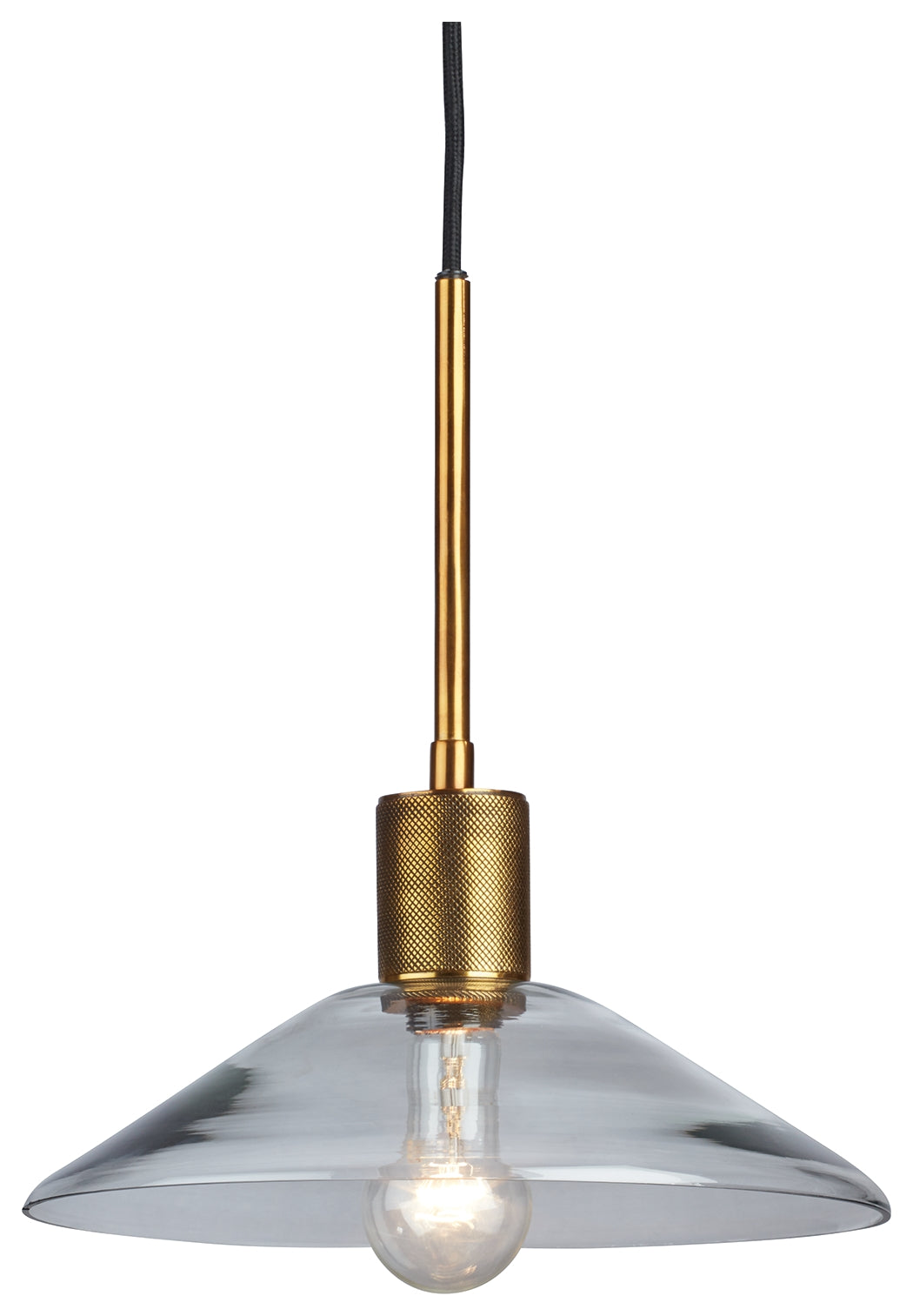 Chaness Clear/Brass Pendant Light