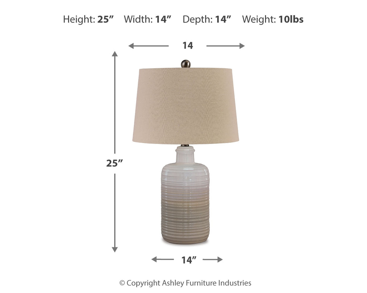Marnina Taupe Table Lamp (Set Of 2)