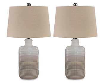 Marnina Taupe Table Lamp (Set Of 2)