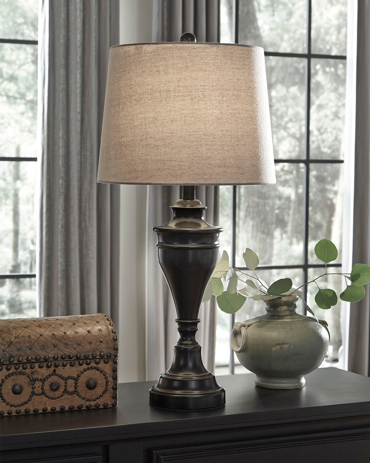 Darlita Bronze Finish Table Lamp (Set Of 2)