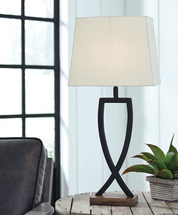 Makara Black/Brown Table Lamp (Set Of 2)
