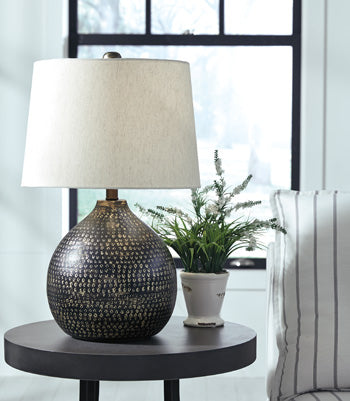 Maire Black/Gold Finish Table Lamp
