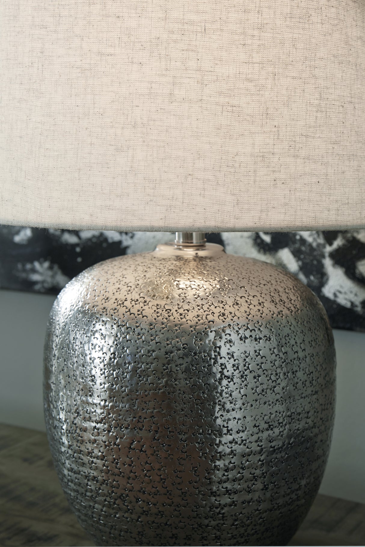 Magalie Antique Silver Finish Table Lamp
