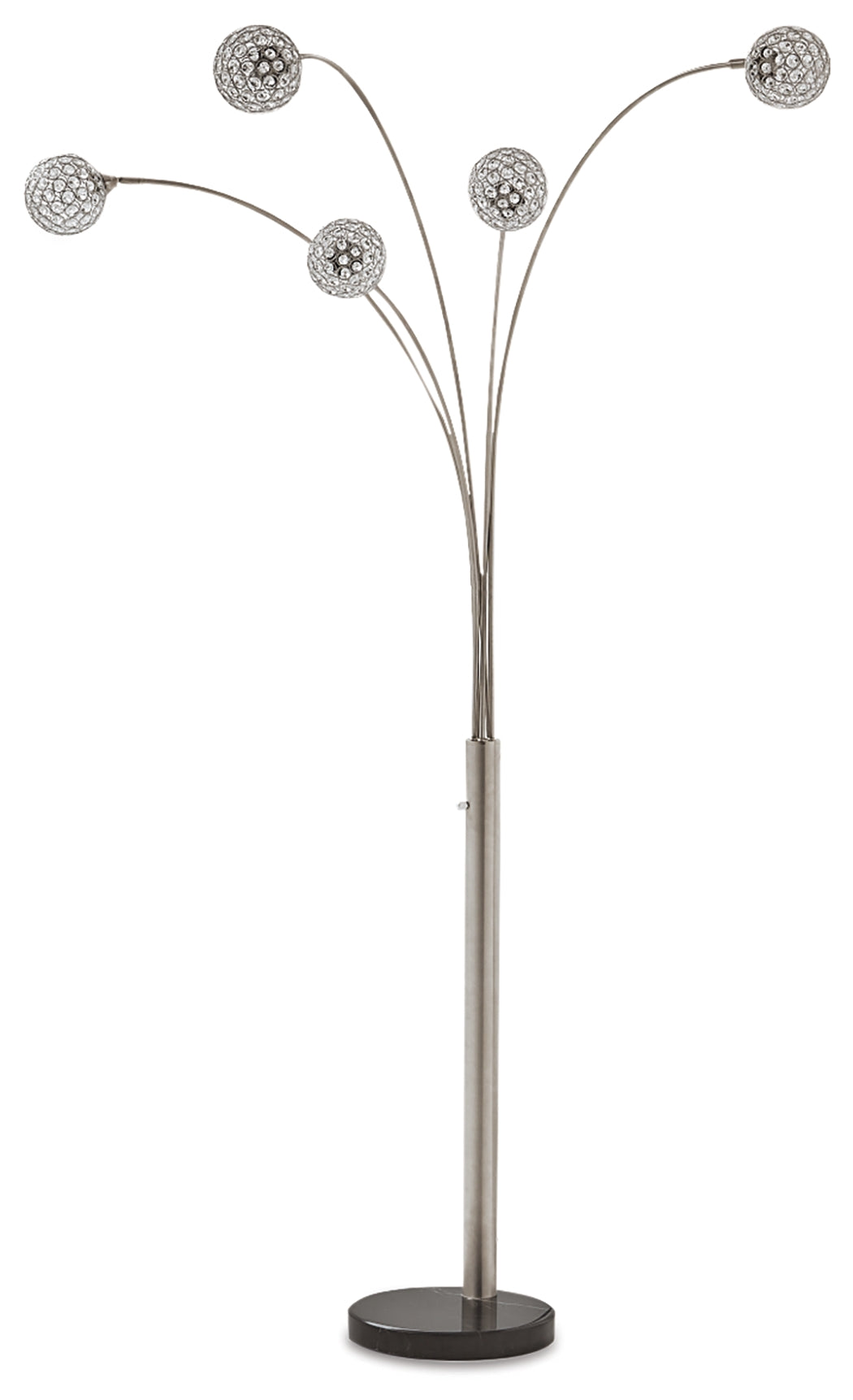 Winter Silver Finish Arc Lamp