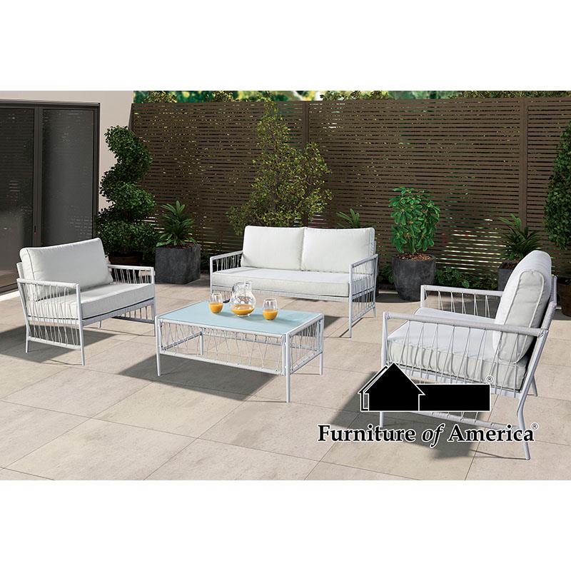 Shomari White Patio Set