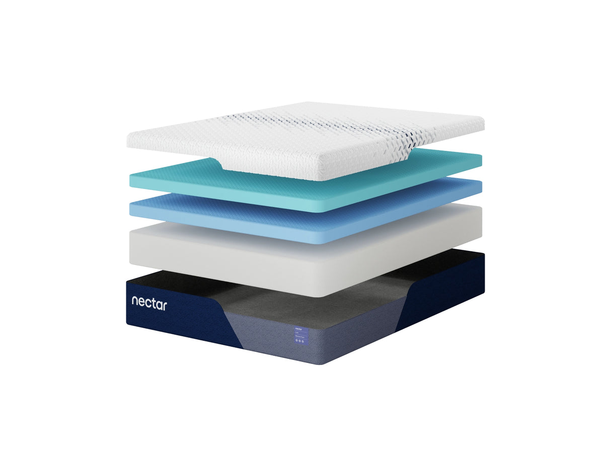 Nectar Luxe Memory Foam 5.1 White Twin Xl Mattress