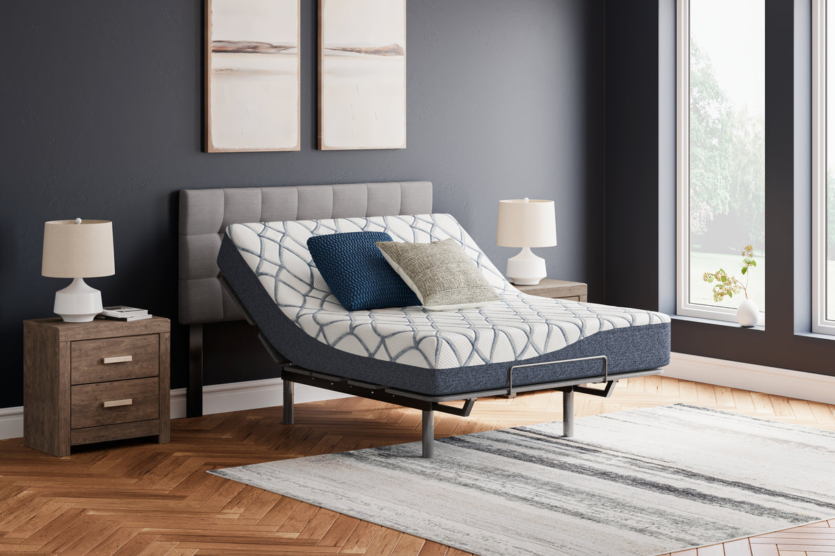 10 White/Blue Inch Chime Elite 2.0 Full Mattress