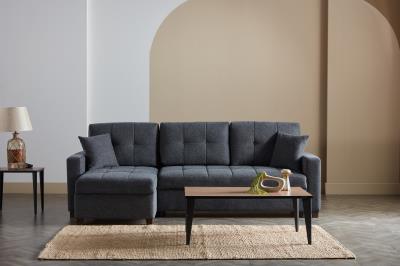 Mocca Sectional (Dupont Anthracite) 3 Pieces