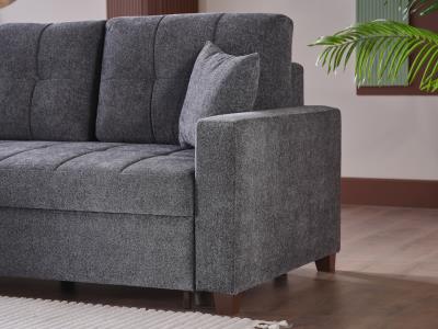 Mocca Sectional (Selma Gray) 3 Pieces