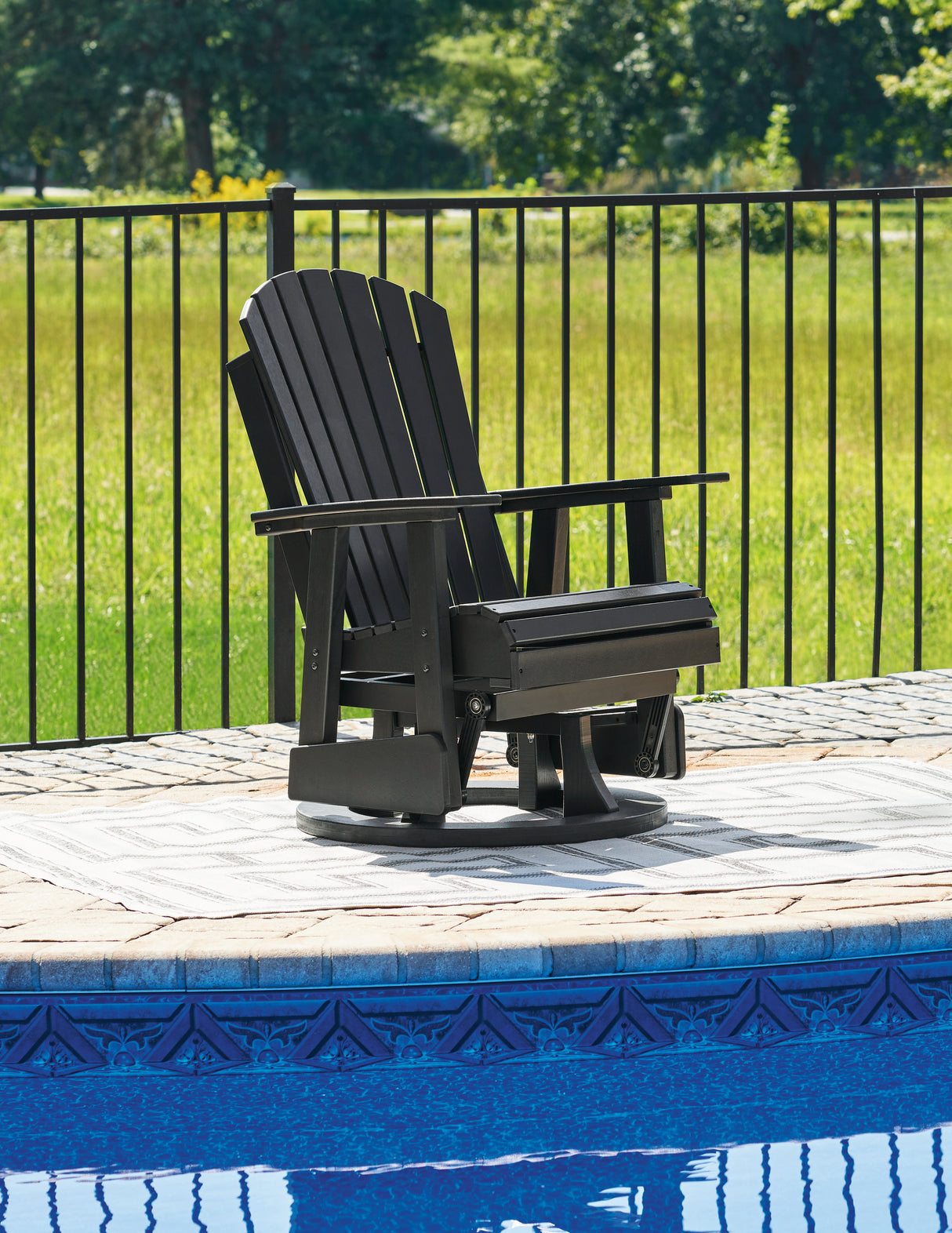 Hyland Black Wave Outdoor Glider Chair
