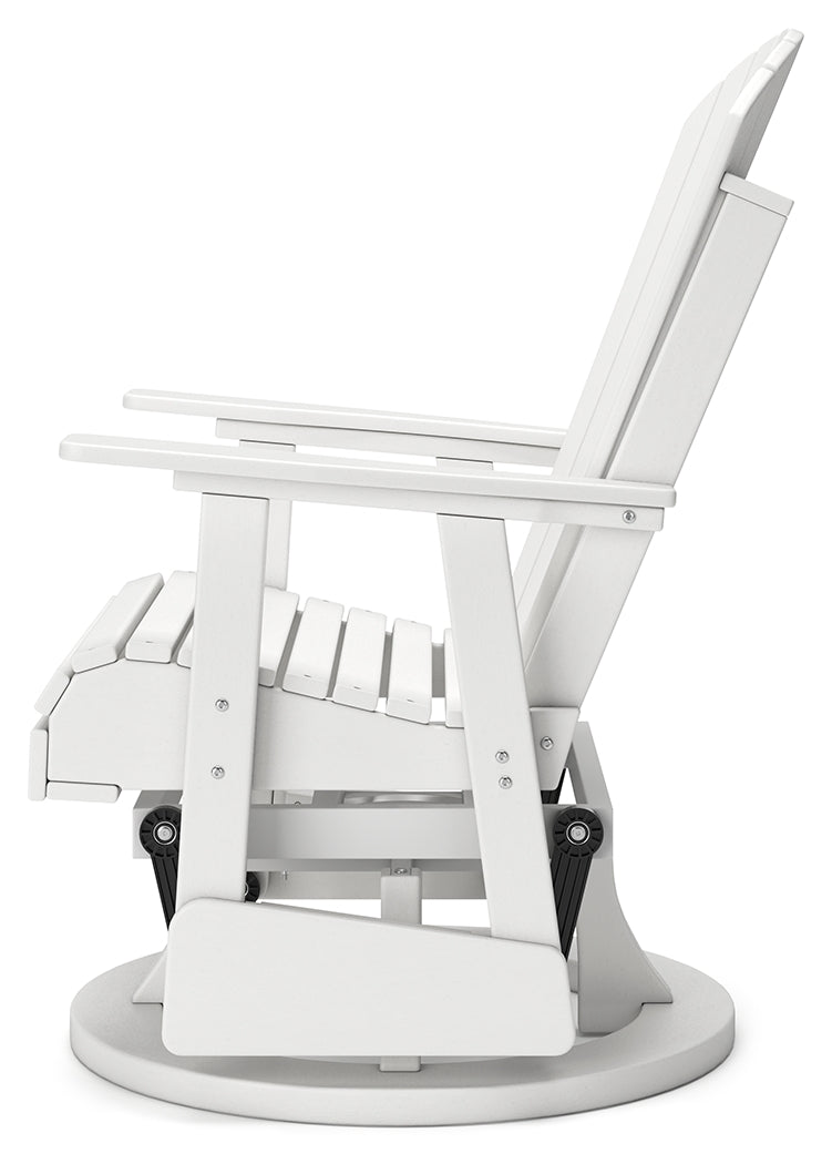 Hyland White Wave Outdoor Glider Chair