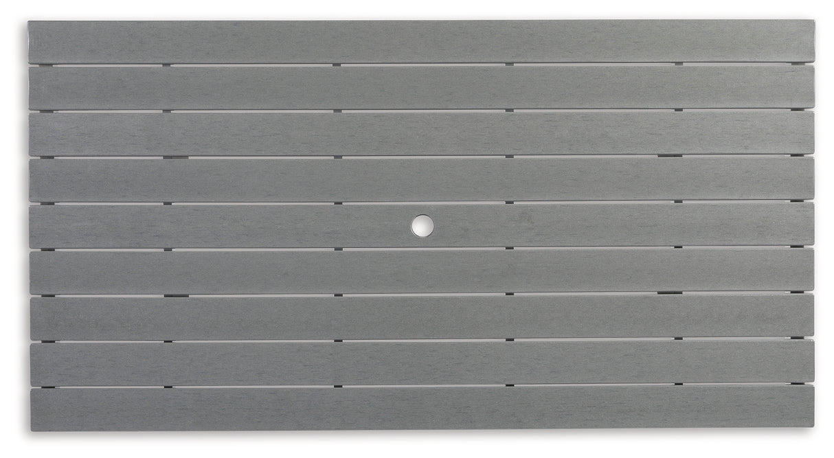 Transville Gray/White Outdoor Counter Height Dining Table