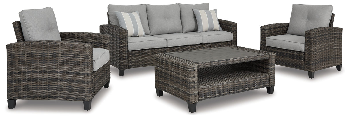 Cloverbrooke Gray 4-Piece Outdoor Conversation Set