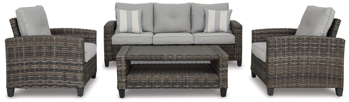 Cloverbrooke Gray 4-Piece Outdoor Conversation Set