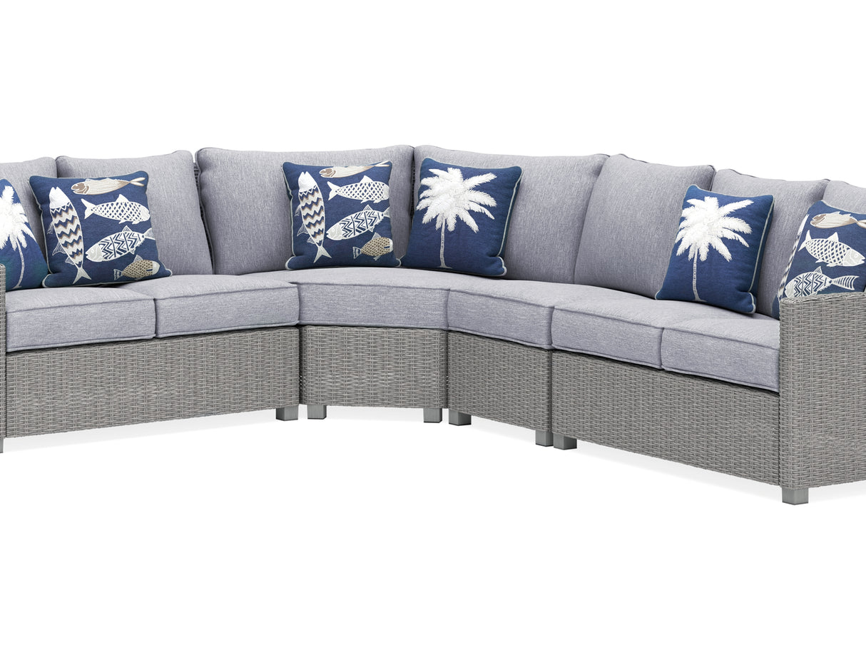 Naples Beach Light Gray 4-Piece Outdoor Sectional