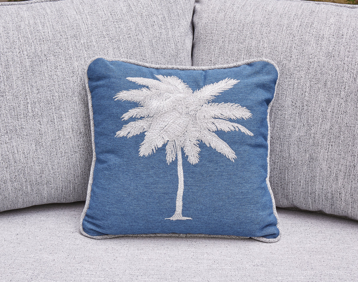 Naples Light Gray Beach Outdoor Right And Left-Arm Facing Loveseat With Cushion (Set Of 2)