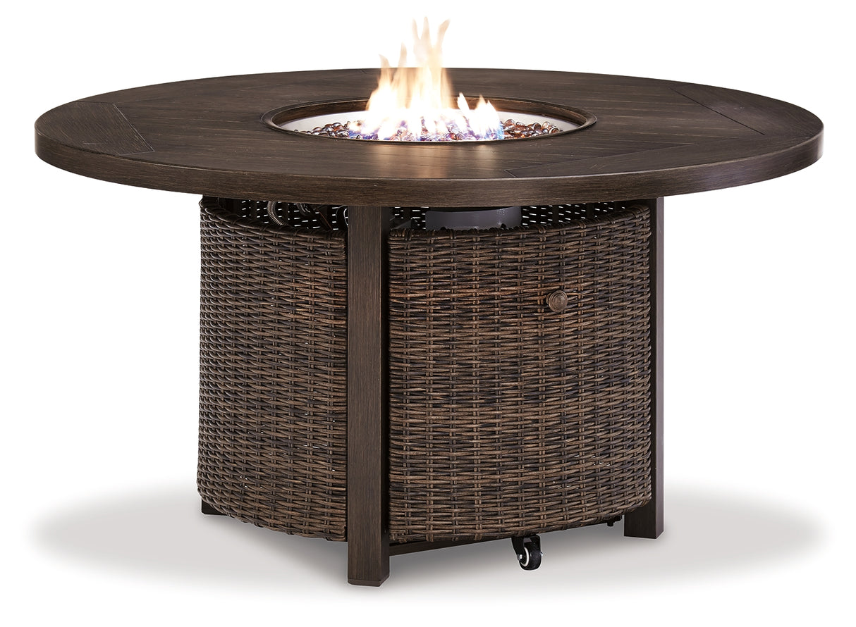 Paradise Medium Brown Trail Fire Pit Table