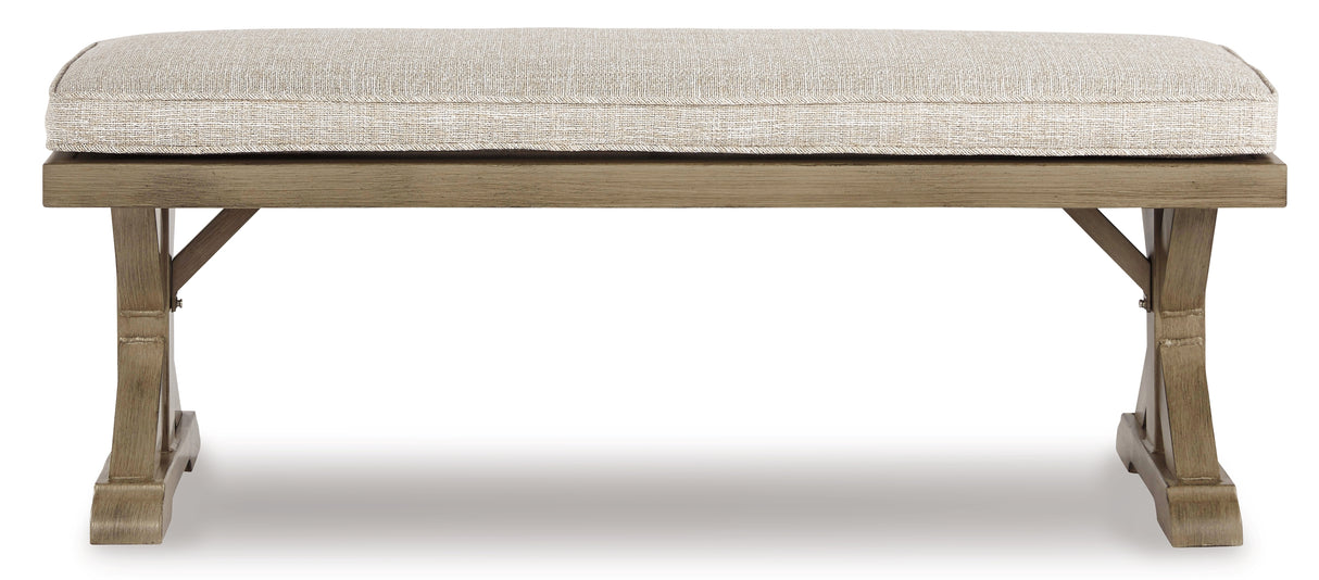 Beachcroft Beige Bench With Cushion