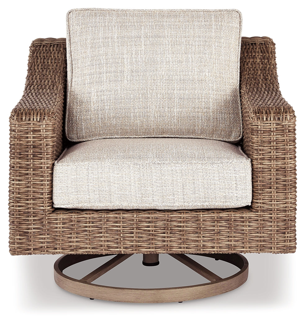 Beachcroft Beige Swivel Lounge Chair