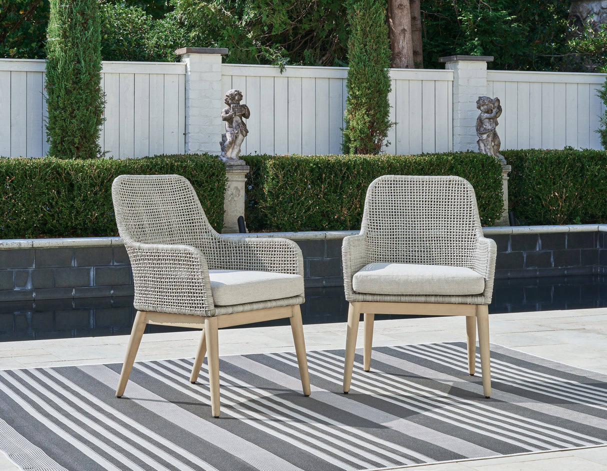 Seton Gray Creek Outdoor Dining Arm Chair (Set Of 2)