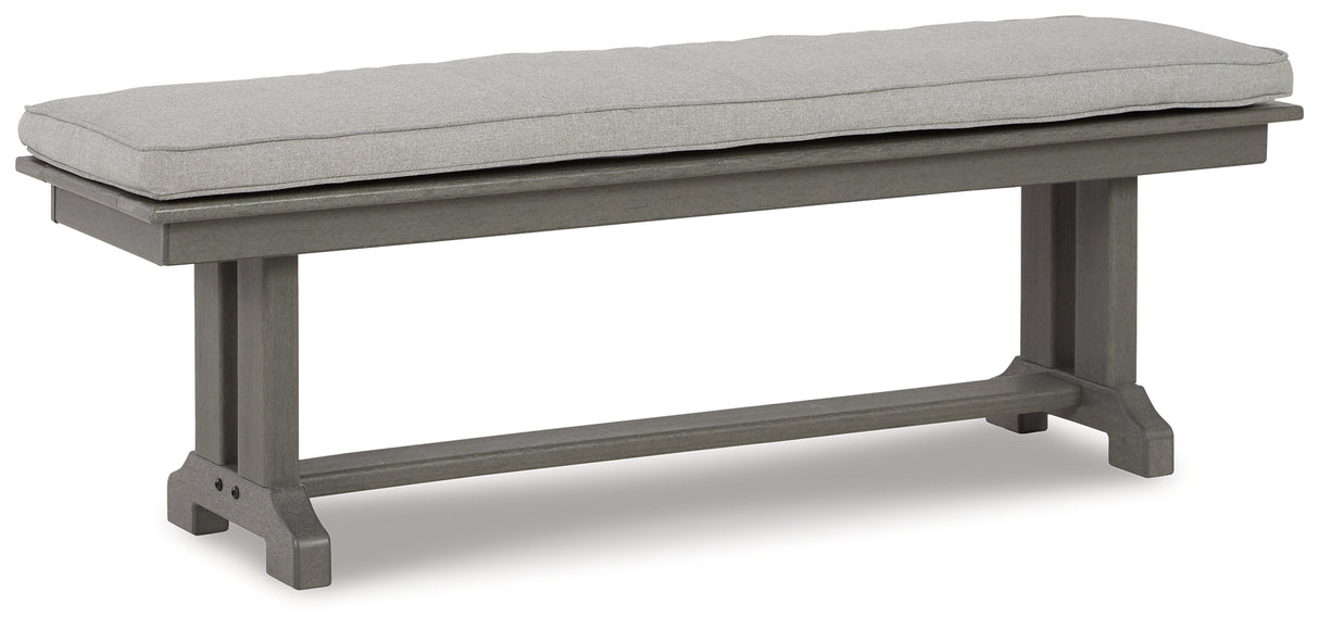 Visola Gray Bench With Cushion