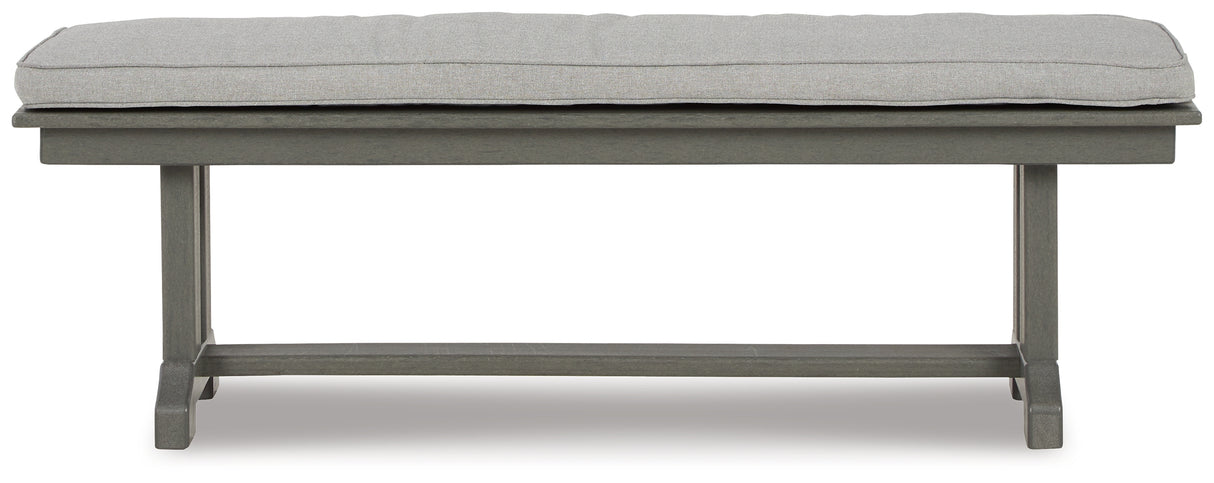 Visola Gray Bench With Cushion