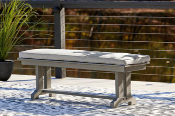 Visola Gray Bench With Cushion