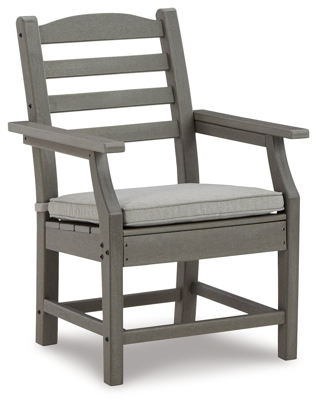 Visola Gray Arm Chair With Cushion (Set Of 2)