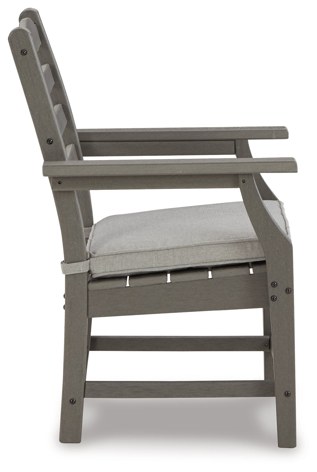 Visola Gray Arm Chair With Cushion (Set Of 2)