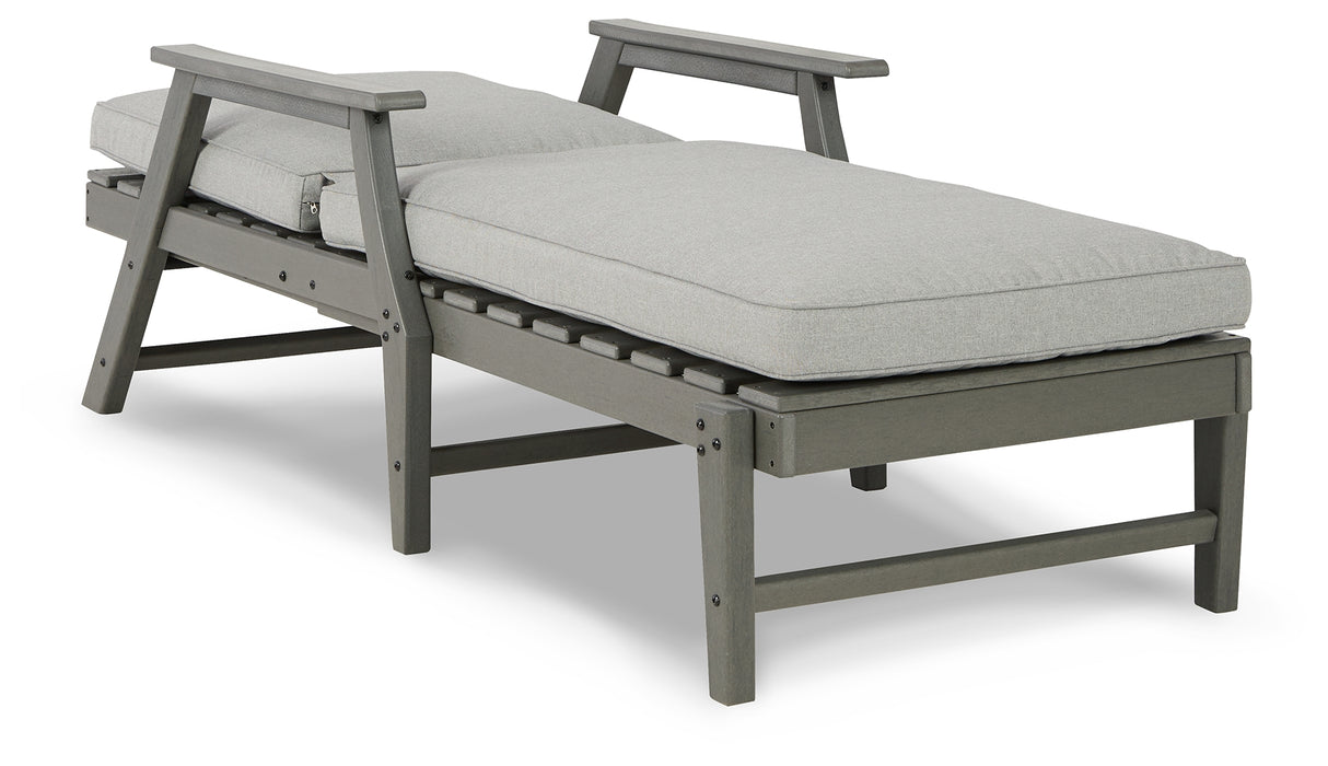 Visola Gray Chaise Lounge With Cushion
