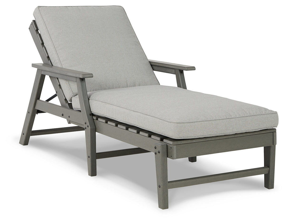 Visola Gray Chaise Lounge With Cushion