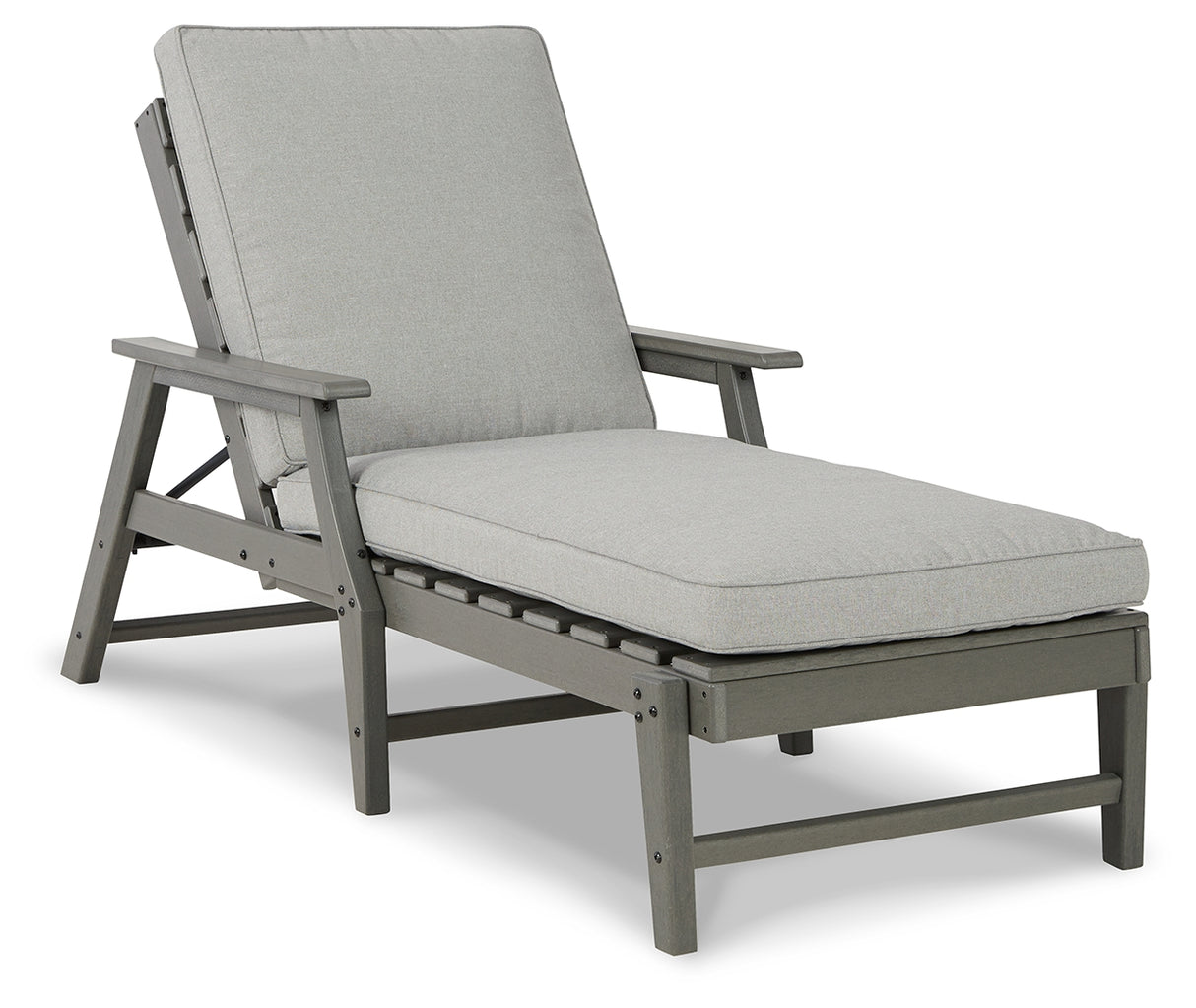 Visola Gray Chaise Lounge With Cushion