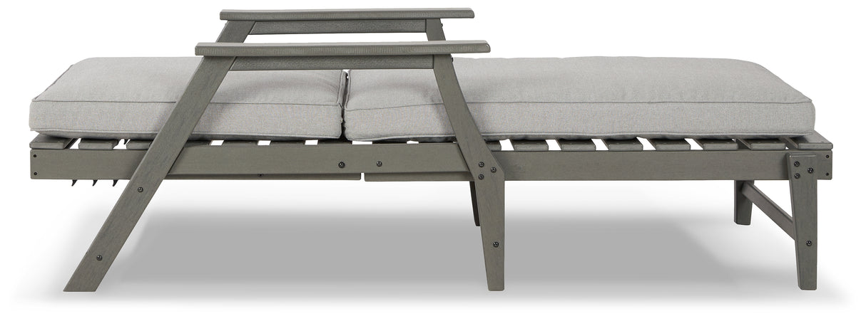 Visola Gray Chaise Lounge With Cushion