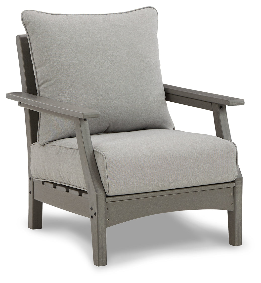 Visola Gray Lounge Chair With Cushion (Set Of 2)