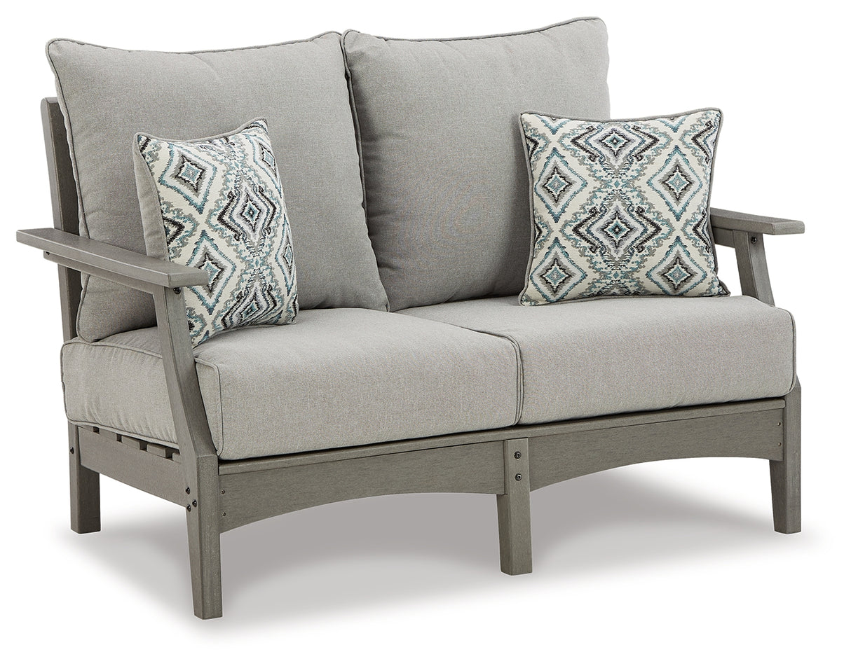 Visola Gray Outdoor Loveseat With Cushion