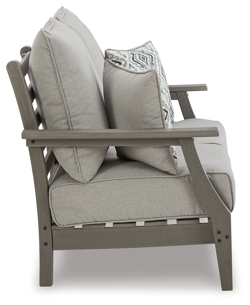 Visola Gray Outdoor Loveseat With Cushion