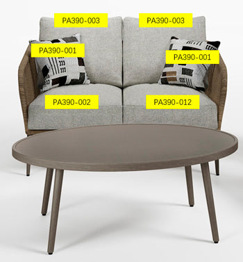 Swiss Black/Beige Valley Pillow