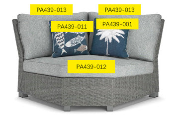 Naples Gray Beach Corner Seat Cushion