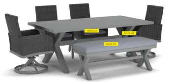 Elite Gray Park Bench Cushion