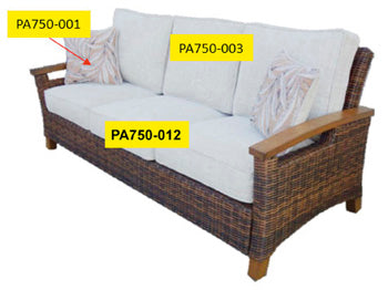 Paradise Beige Trail Back Cushion