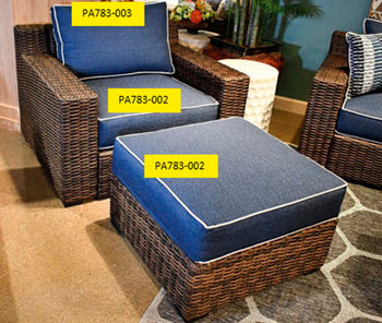 Grasson Brown/Blue Lane Back Cushion