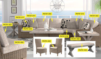 Beachcroft Beige Bench Cushion