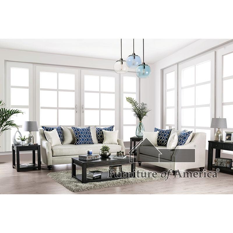 Nefyn Ivory Sofa Set
