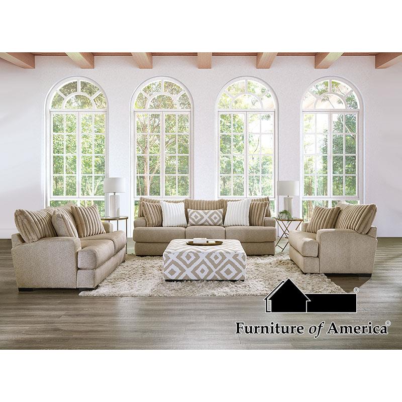 Loughlin Light Brown Loveseat