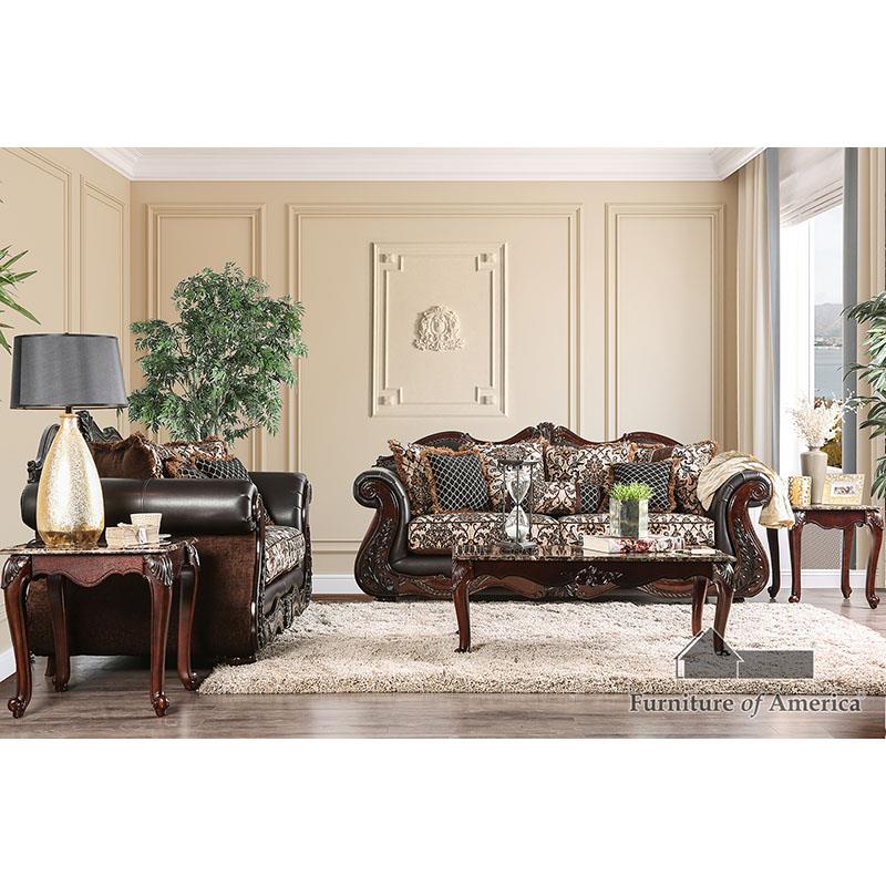 Jamael Brown/Espresso Sofa Set