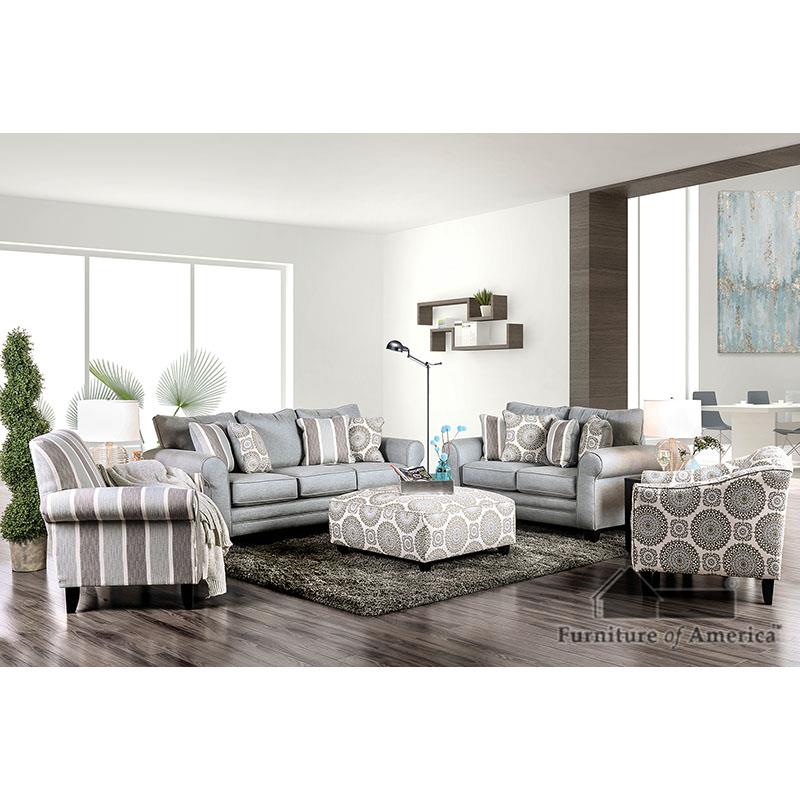 Misty Blue Gray Sofa Set