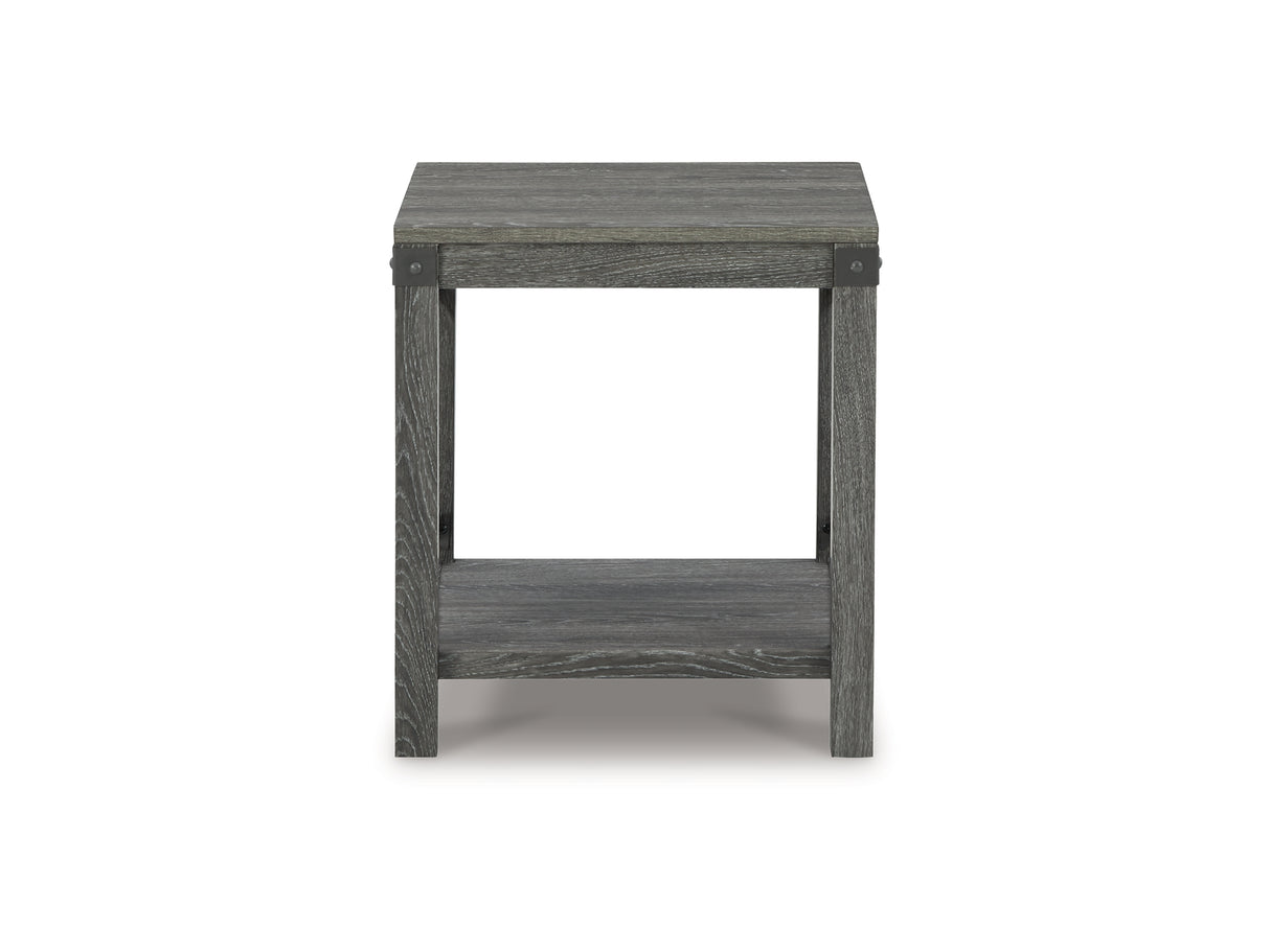 Freedan Grayish Brown Lift-Top Coffee Table, 2 End Tables And Console